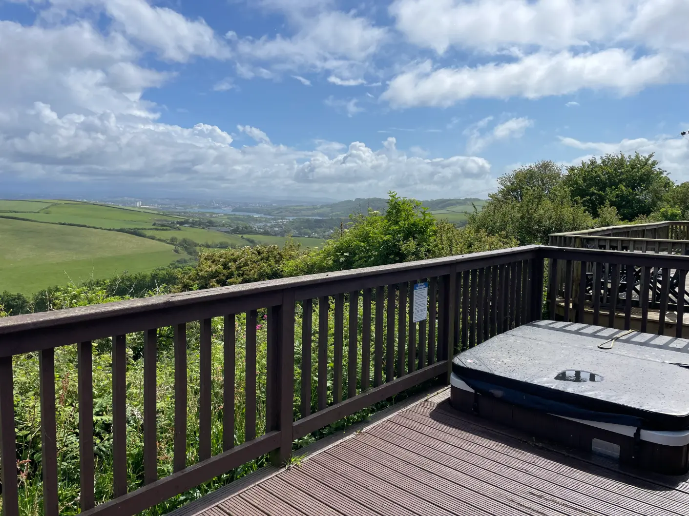 Rolling hill views from Lodge 45, Whitsand Bay Fort